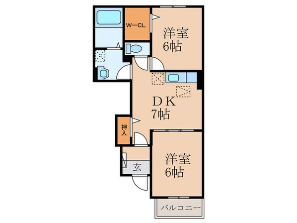 ベルコロレⅥAの物件間取画像